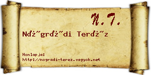 Nógrádi Teréz névjegykártya