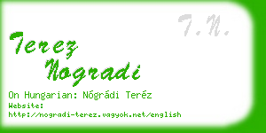 terez nogradi business card